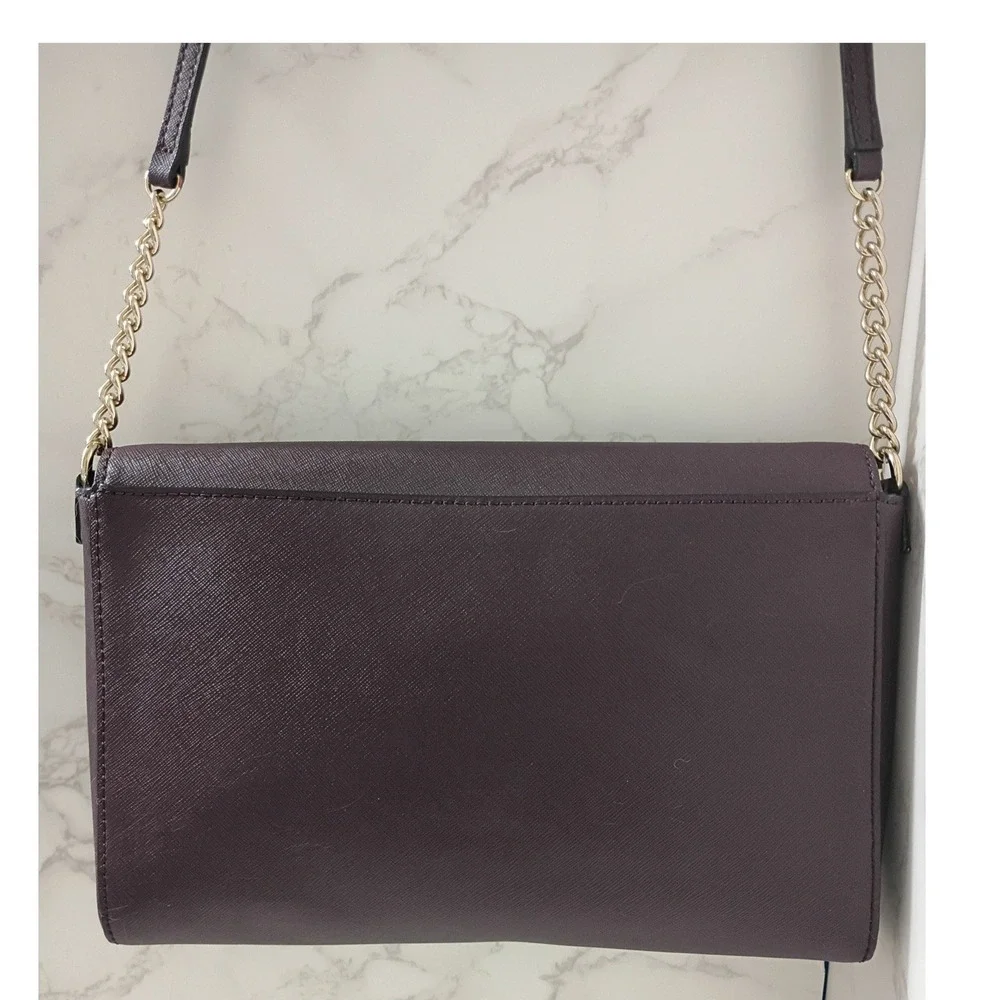 KATE SPADE Tilden Place Alek Oxblood Saffiano Leather Crossbody Bag w/ Dust Bag